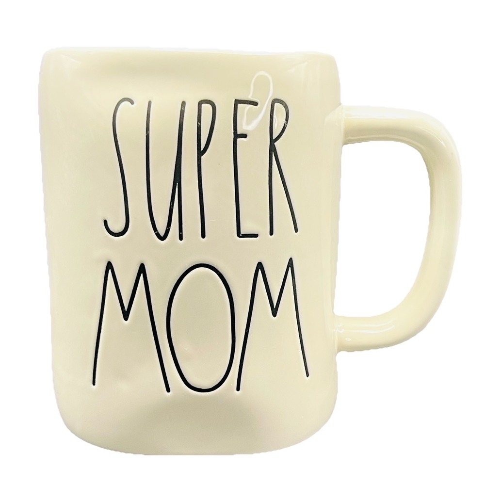 Rae Dunn Super Mom Mug Artisan Collection by Magenta Coffee Tea Cocoa Mommy EUC